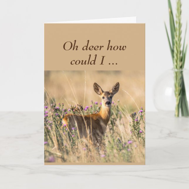 Carte O Deer Comment Pourrais-Je Oublier Ton Anniversair (Devant)