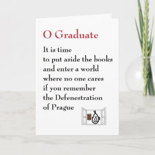 Carte O Graduate - un poème de graduation insolite