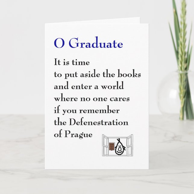 Carte O Graduate - un poème décalé de diplôme (Devant)