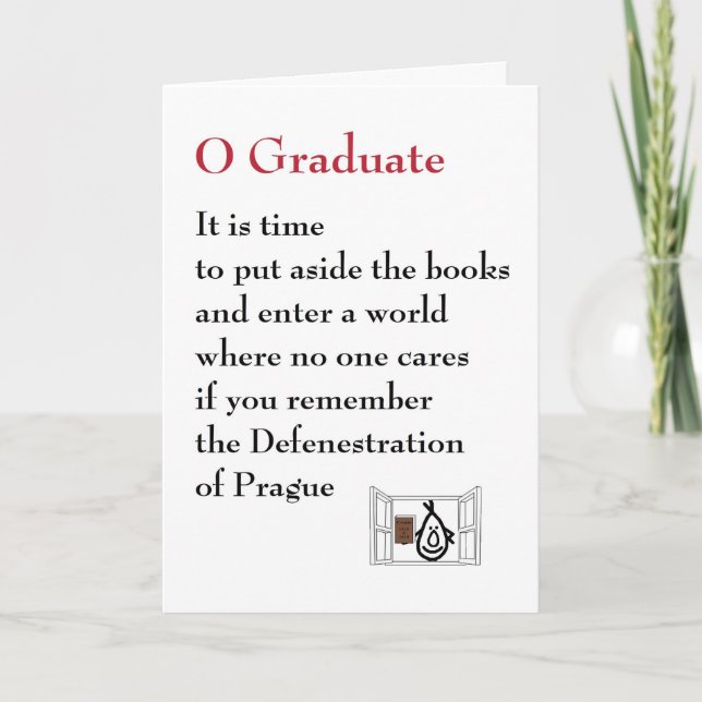 Carte O Graduate - un poème décalé de diplôme (Devant)