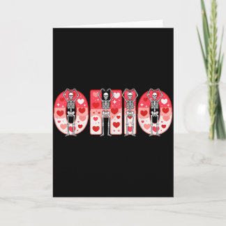 Carte O-h-i-o Squelettes Drôles Ohio Dans La Saint-Valen