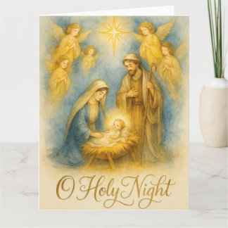 Carte O Holy Night Nativity Christmas