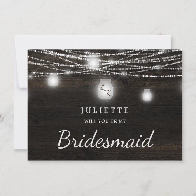 Carte Oak Ridge Rustic Be My Bridesmaid (Devant)