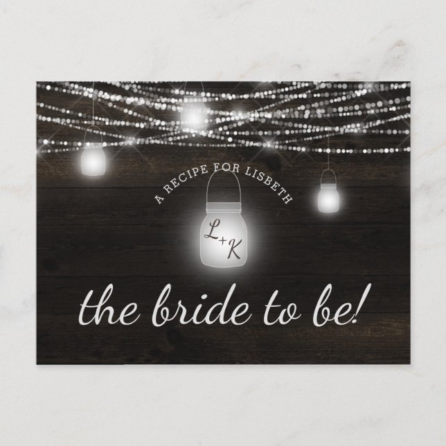 Carte Oak Ridge Rustic Wood Bride être Recette (Devant)