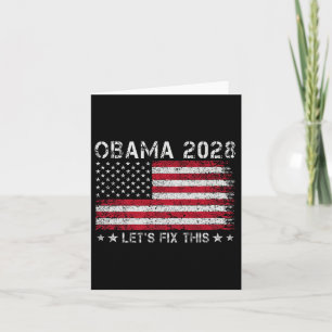 Carte Obama 2028 Retro Vintage Drapeau Us Patriotique Po