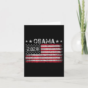 Carte Obama 2028 Retro Vintage Us Drapeau Patriotique Po