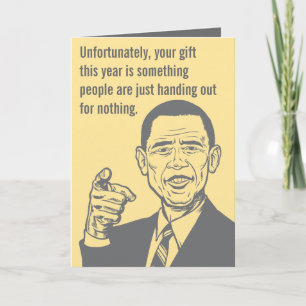 Carte Obama Nobel Prize Card