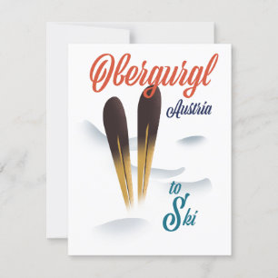 Carte Obergurgl Autriche poster ski