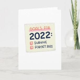 Carte Objectifs pour 2022 : Survivre, Oublier 2021