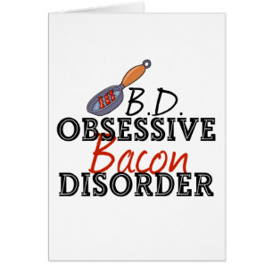 Carte Obsédée de Bacon amusant