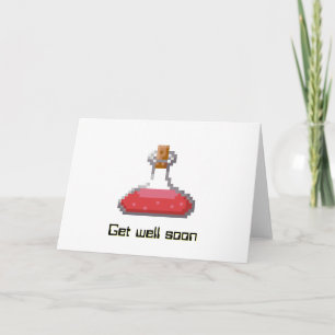 Carte Obtenez bien bientôt avec potion de guérison