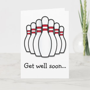 Carte Obtenez bien Bientôt Bowling de la Gang entière