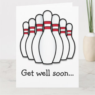 Carte Obtenez bien Bientôt Bowling de la Gang entière