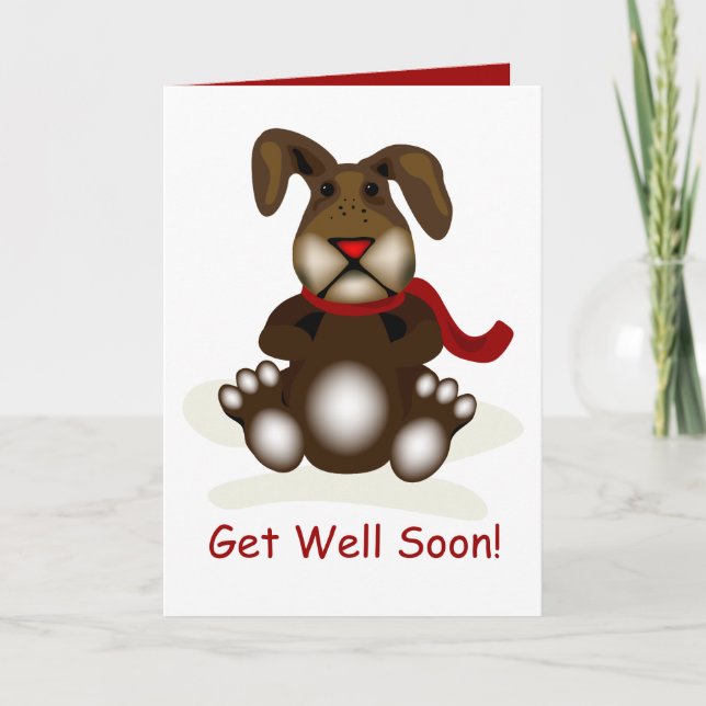 Carte Obtenez Bien Bientôt Bunny Grey Card (Devant)