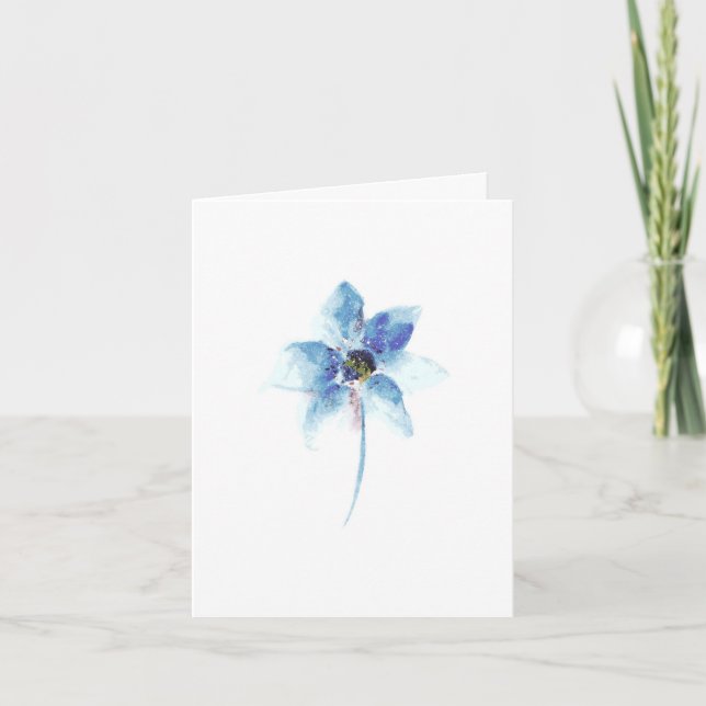 Carte Obtenez bien Bientôt l'aquarelle de fleur (Devant)