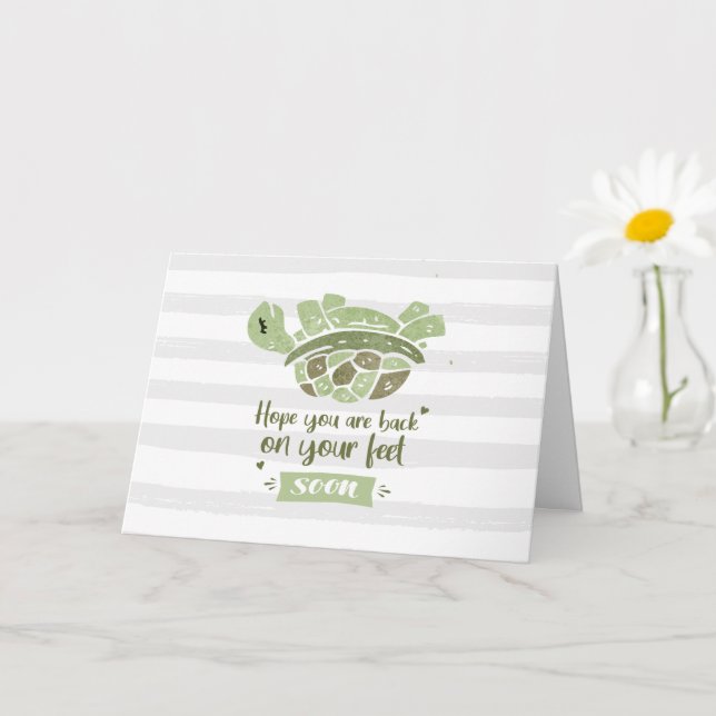 Carte Obtenez Bien Bientôt mignon Meilleurs Voeux Person (Petite plante)