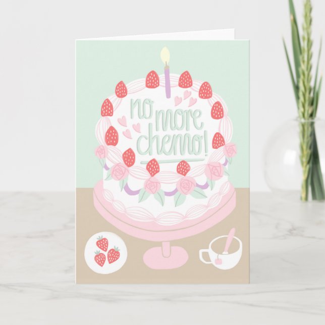 Carte Obtenez bien cancer encouragement motivation rose (Devant)