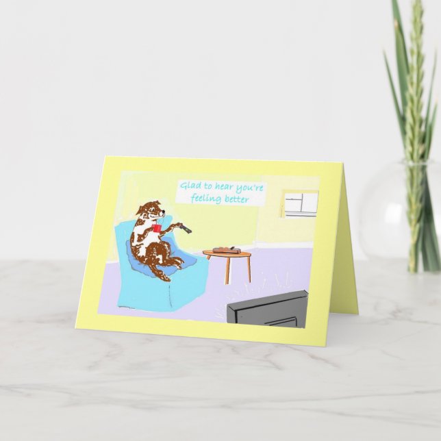 Carte Obtenez bien, heureux d'entendre que vous sentez (Devant)