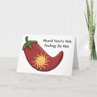 Carte Obtenez bien Hot Red Chili Pepper Card - Western