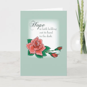 Carte Obtenez bien Patient cancéreux Rose religieux de l