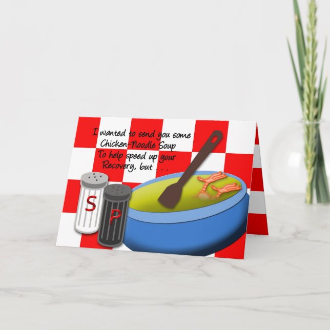 CARTE OBTENEZ BIEN - SOUPE POULET - HUMOUR (Devant)