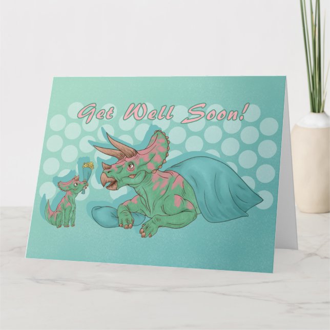 Carte Obtenez bientôt le Triceratops bon grand (Devant)
