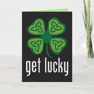 Carte Obtenez chanceux - le jour de St Patrick fait sur