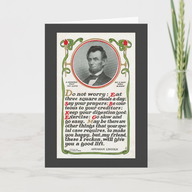 Carte Obtenez la manière raisonnable de Bien-Lincoln (Devant)