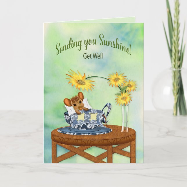 Carte Obtenez le puits - souris dans le repos de tasse (Devant)