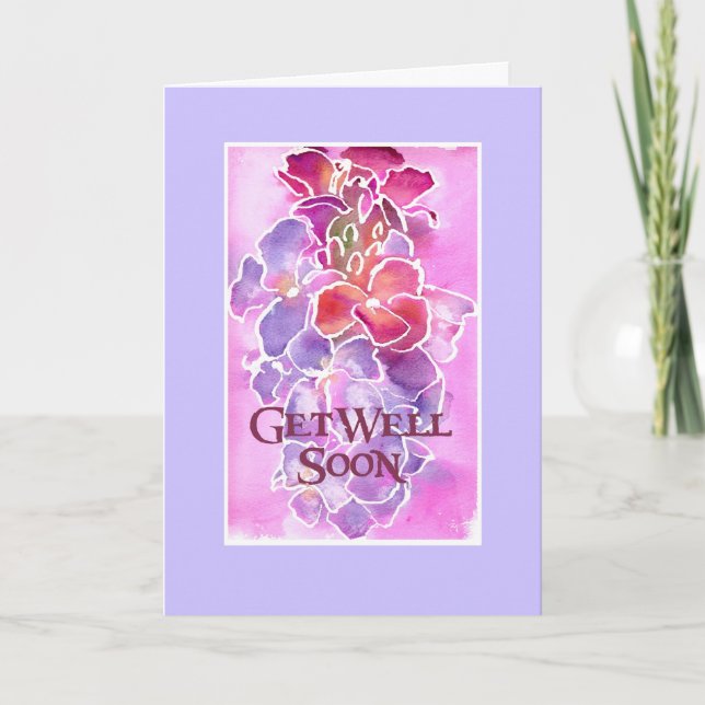 Carte Obtenir Bien Personnalisable - Fleurs D'Oeil (Devant)