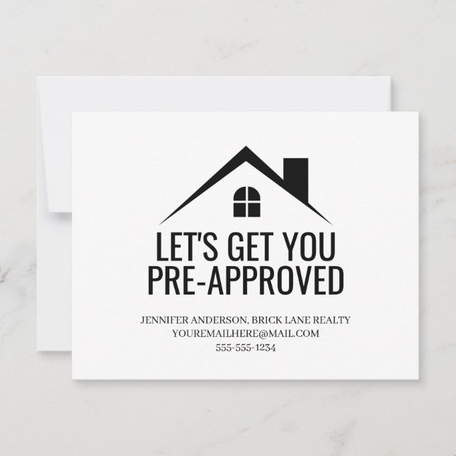 Carte Obtenons-vous des biens immobiliers pré-approuvés (Devant)