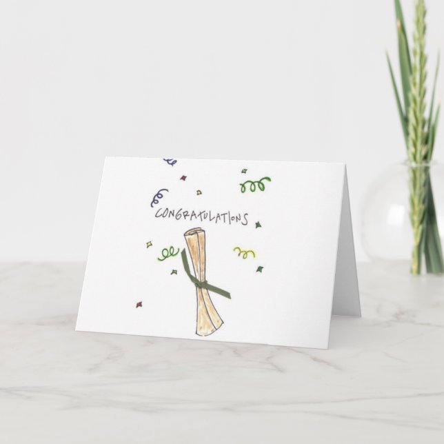 Carte Obtention du diplôme de Congrats (Devant)