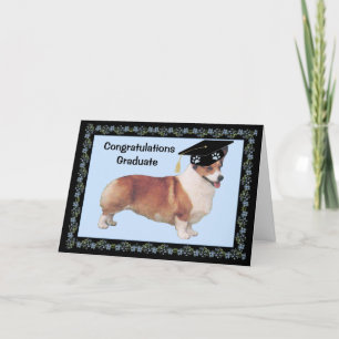 Carte Obtention du diplôme heureuse de corgi de Gallois
