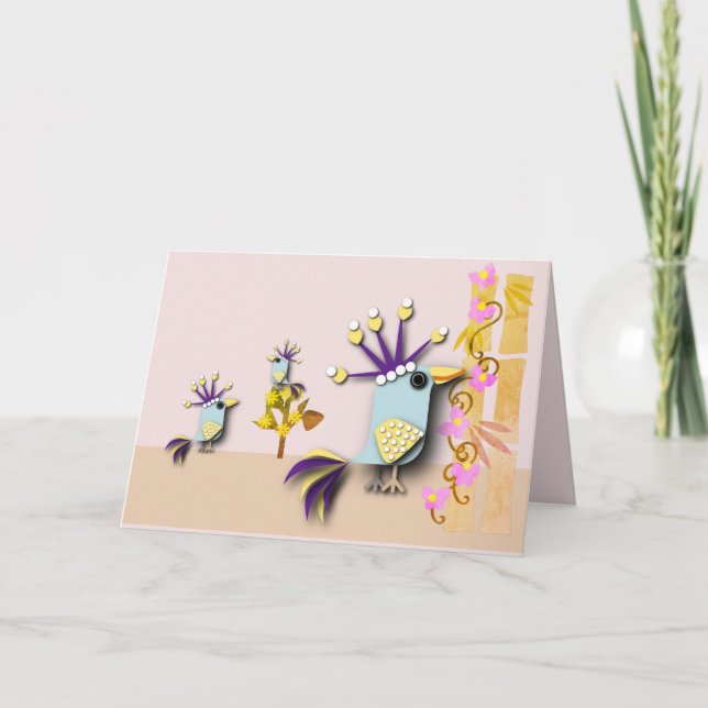 Carte Occasion drôle de vide d'oiseau (Devant)