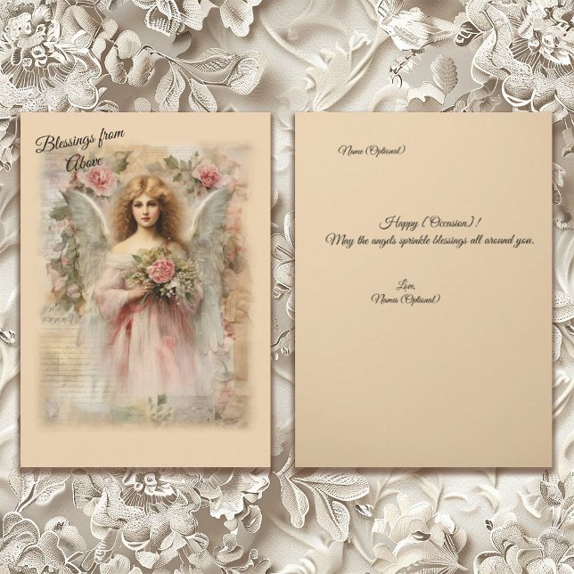 Carte Occasions Du Coeur Angel Vintage (Créateur téléchargé)
