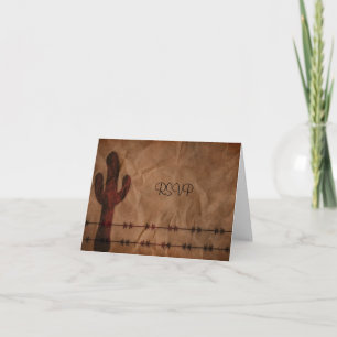 Carte occidentale de la réception de mariage RSVP