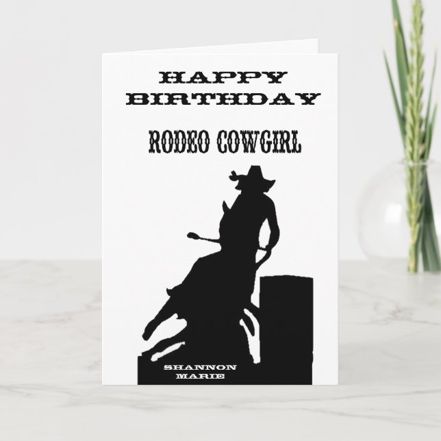 Carte Occidentale "Rodeo Cowgirl" (Devant)