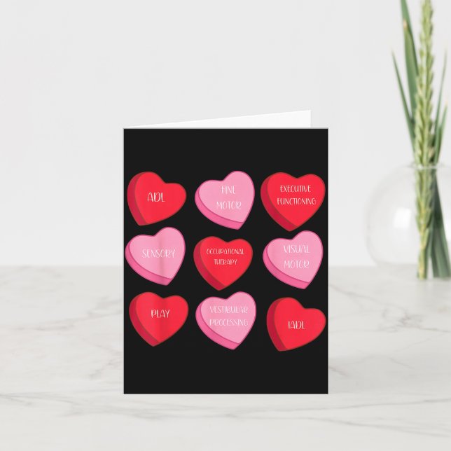 Carte Occupational Therapy Heart Candy Valentine Day Ot  (Devant)