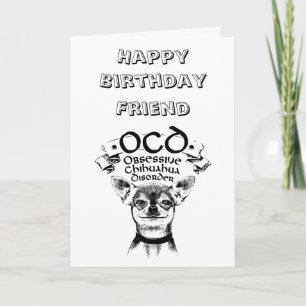 Carte OCD Birthday Card pour Amoureux des chiens e