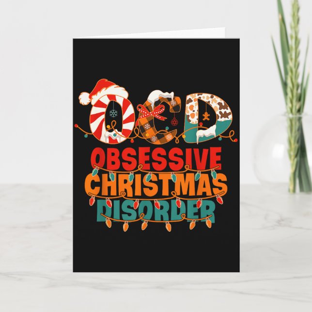 Carte Ocd Obsessive Christmas Disorder Funny Christmas  (Devant)