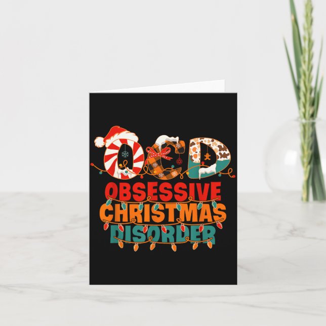 Carte Ocd Obsessive Christmas Disorder Funny Christmas  (Devant)