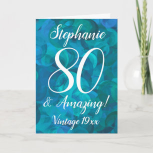 Carte Océan Abstrait Bleu Turquoise 80 et Extraordinaire