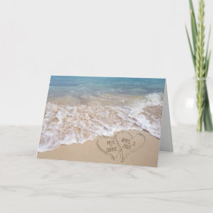Carte Ocean Beach Anniversary Hearts