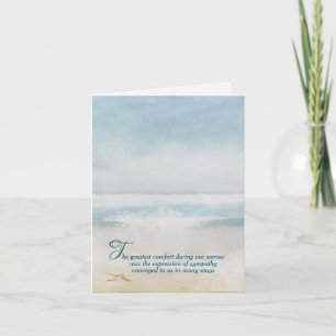 Carte Ocean Beach Watercolor Sympathy Merci