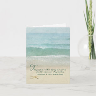 Carte Ocean Beach Watercolor Sympathy Merci