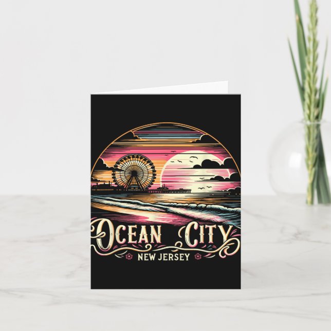 Carte Ocean City New Jersey Travel Summer Family Vacatio (Devant)