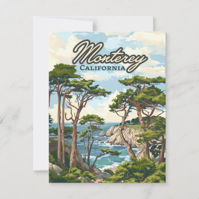 Carte Ocean Coast de Monterey California Cypress T (Devant)