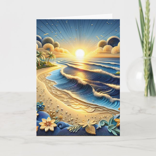 Carte Ocean View Joyeux anniversaire (Devant)