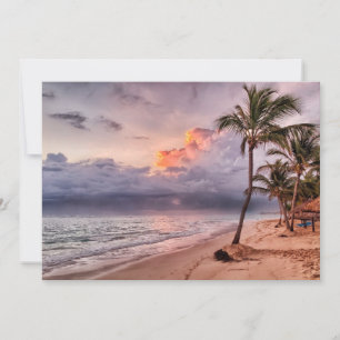 Carte Ocean Waves Sandy Beach Sunset