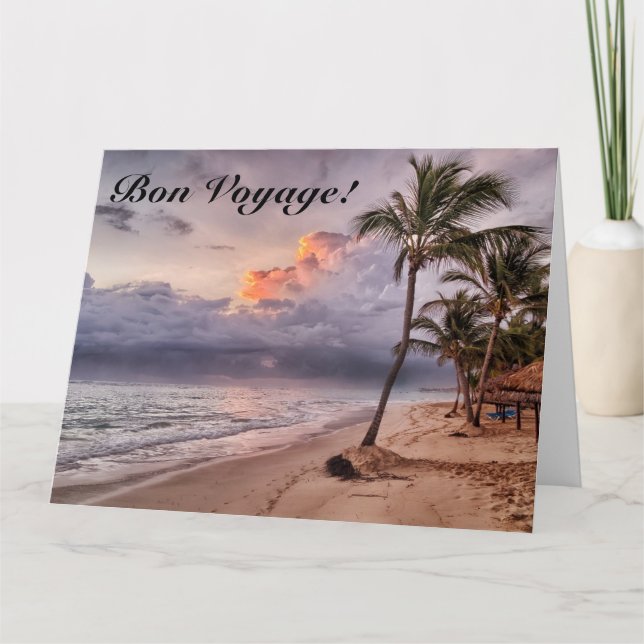 Carte Ocean Waves Sandy Beach Sunset (Devant)